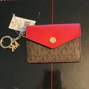Michael Kors Flame flap coin and ID holder